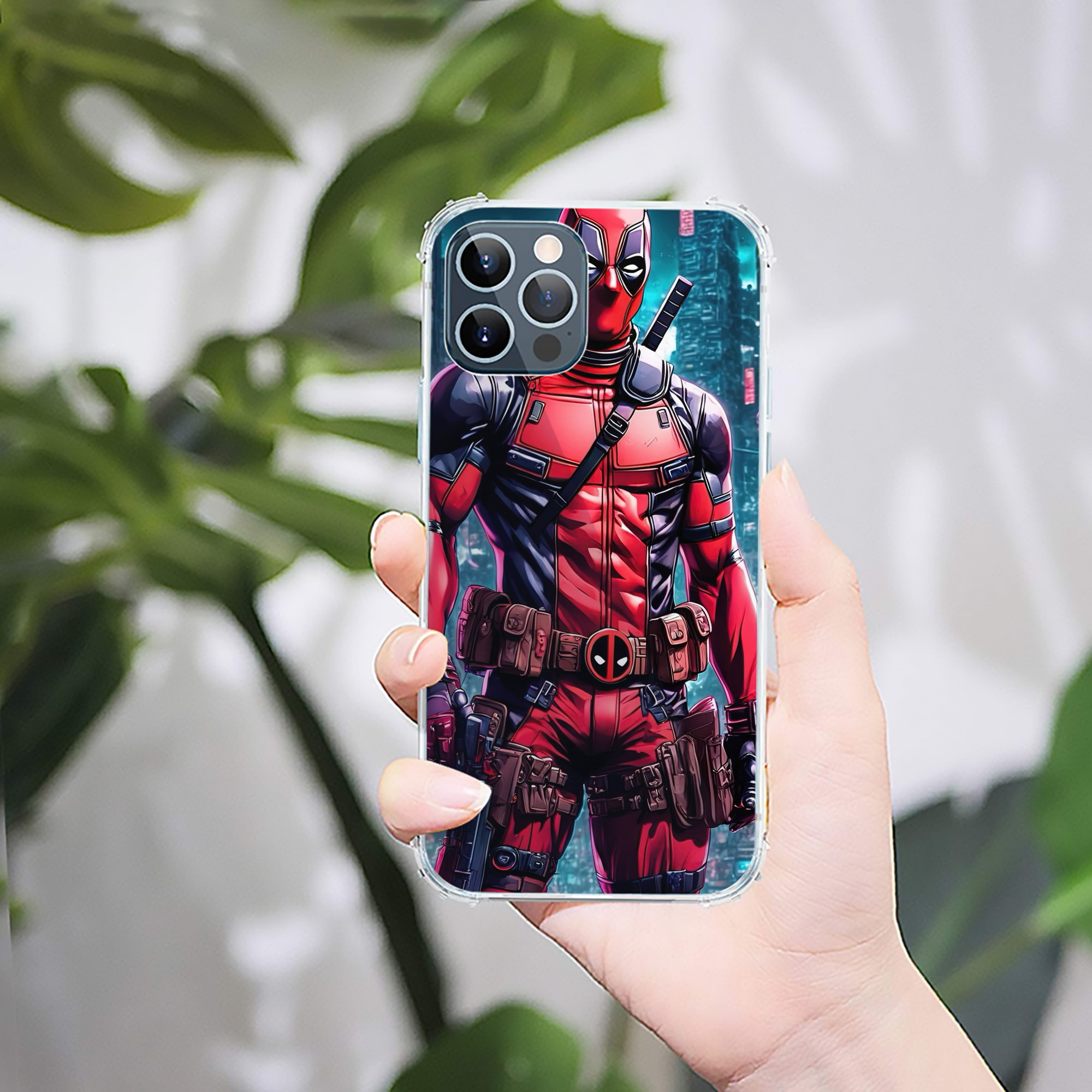 （画像用） Deadpool デッドプール 【iPhone 12シリーズ対応】透明スマホケース（クリアソフトケース）